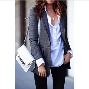 Banana Republic Textured Knit Boyfriend Blazer